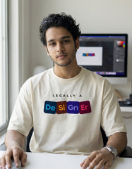 Legally a Designer | Premium Oversized T-Shirt for Graphic Designers
